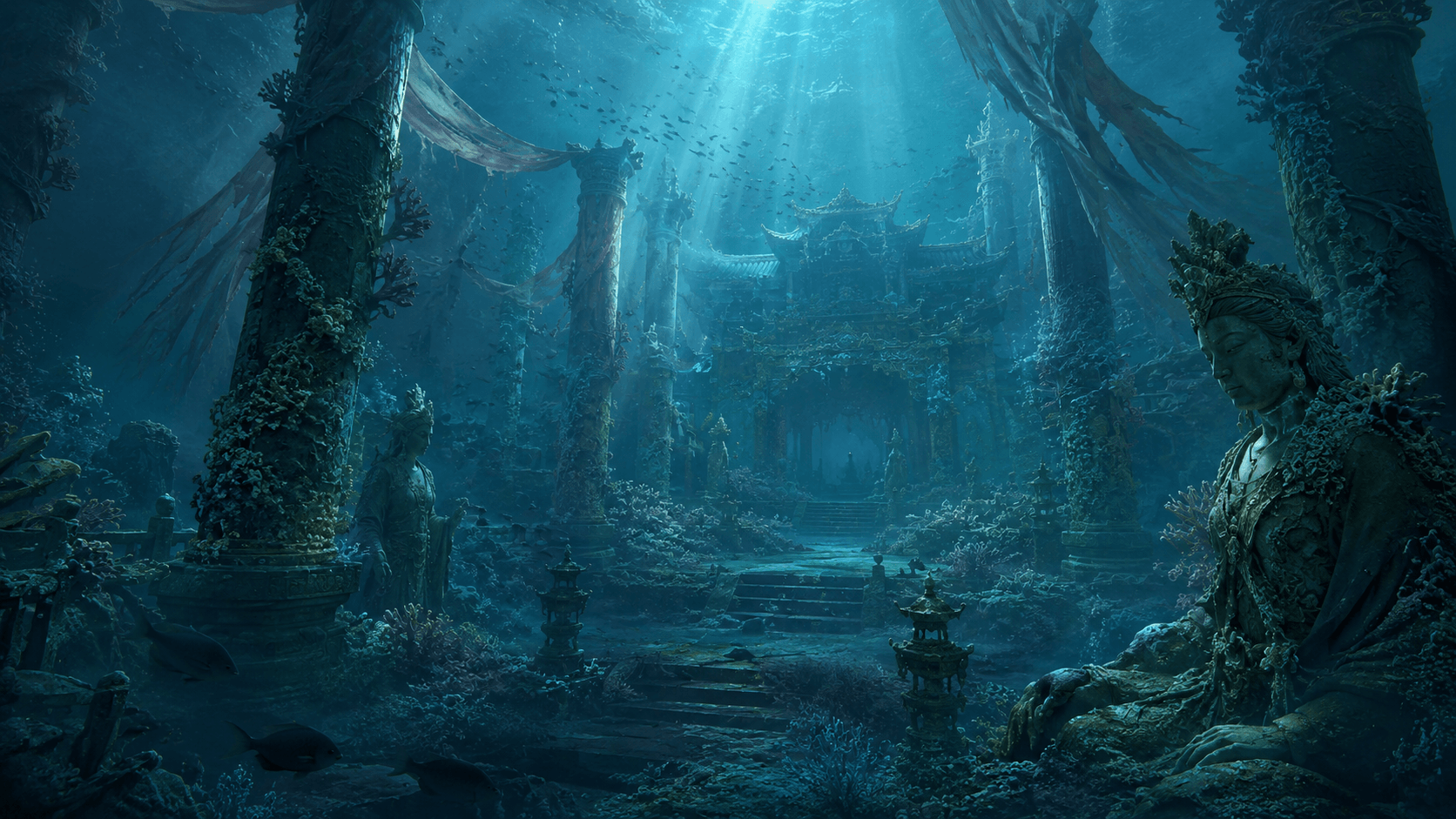 Sunken Jade Hall: The trade lanes you sailed as a disciple. The empress waits beneath them.